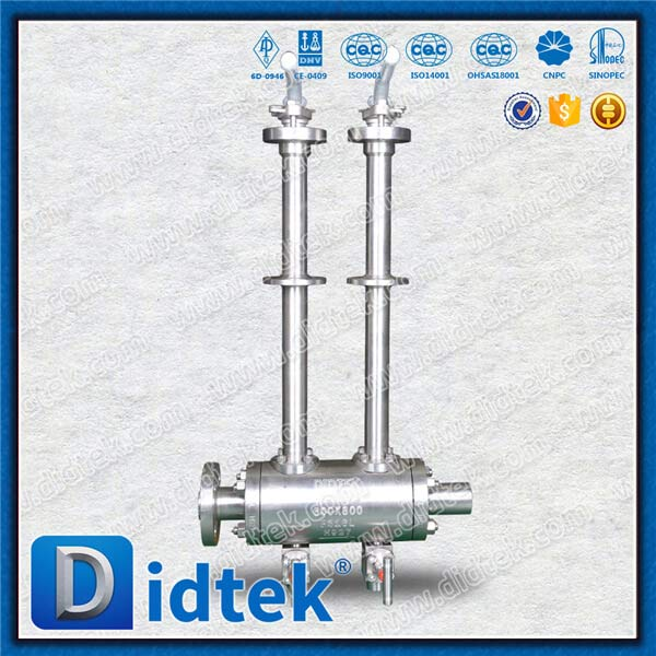 -196c Valve à billes à double billes cryogénique de LNG