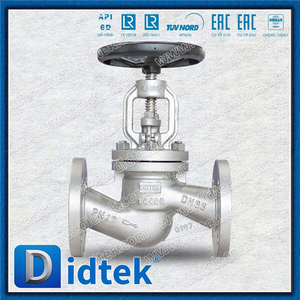 Din Globe Valve-DN50 1.4408 Bouche de roue à main