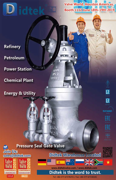 Diditek Valve World Americas Journal May-Pressure Seal Gate Valve