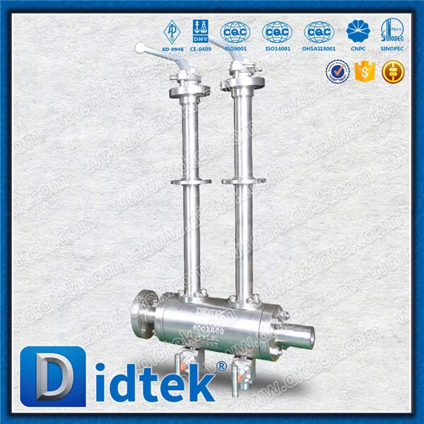 -196c Valve à billes à double billes cryogénique de LNG