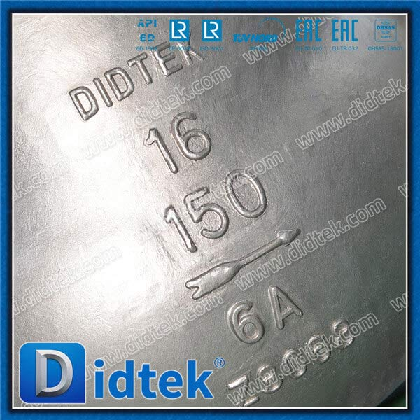 S32760 6A 16 '' Abritique à bride Soutrage renouvelable Valve de contre contrôle de swing horizontal d'ouverture complète