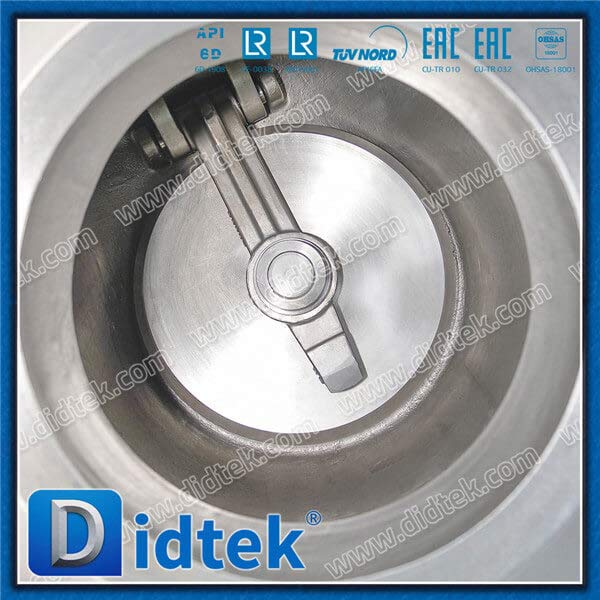 S32760 6A 16 '' Abritique à bride Soutrage renouvelable Valve de contre contrôle de swing horizontal d'ouverture complète