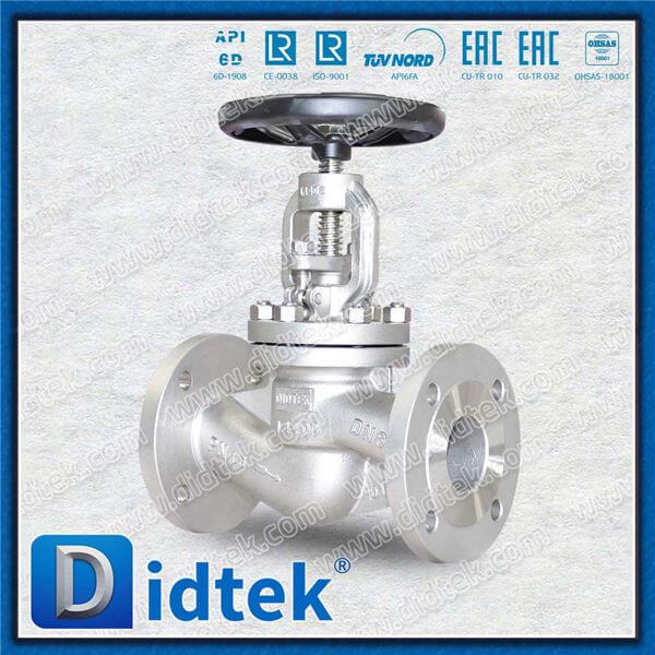 Din Globe Valve-DN50 1.4408 Bouche de roue à main