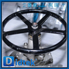 Robinet d'arrêt sphérique de roue de main de l'industrie chimique solides solubles CF8M 316