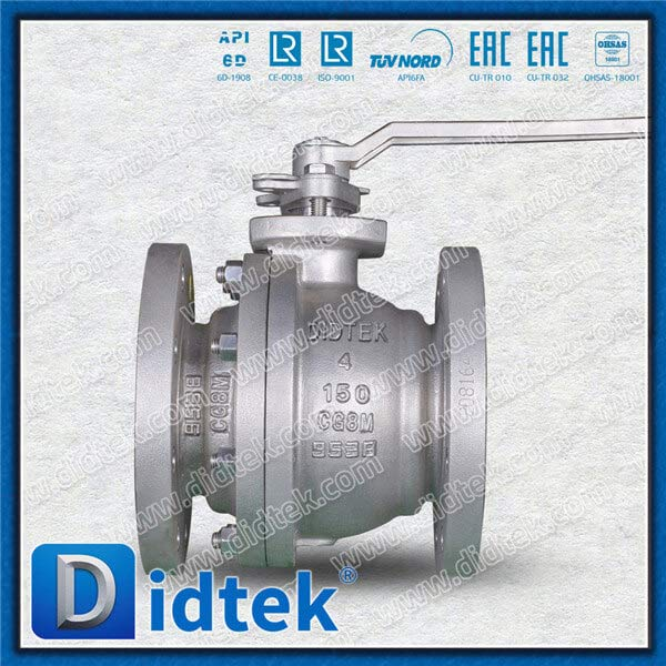 CG8M SS317 PEEEK SIÈGE RF 4 '' VALVE À BALLES FLOCTANTS