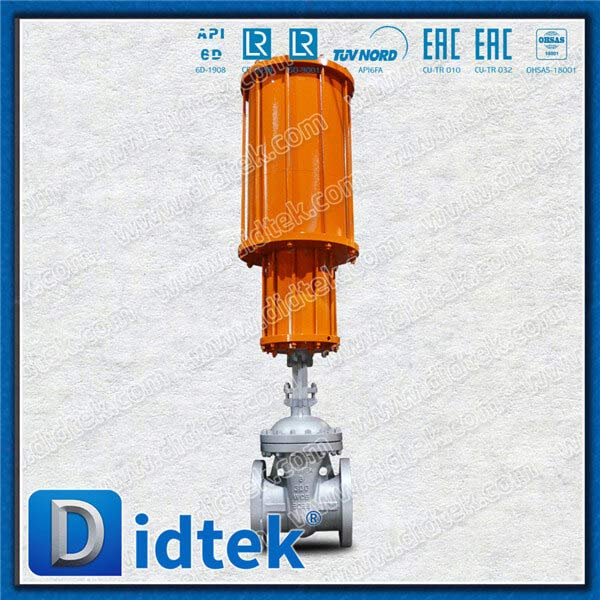 Alliage en acier WC6 Single Spring Return Pneumatic Gate Valve