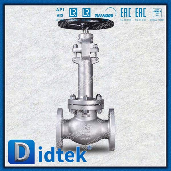 Valve de globe cryogénique avec garniture de matériau F316 n ° 10