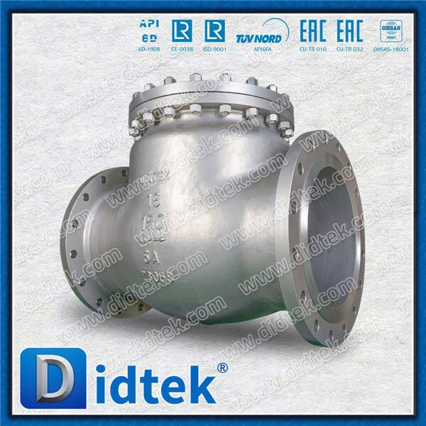 S32760 6A 16 '' Abritique à bride Soutrage renouvelable Valve de contre contrôle de swing horizontal d'ouverture complète