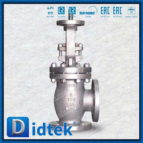 5A MATÉRIEL F53 + PTFE ANGLE ANGLE GLOBE VALVE AVEC RAYONS ET