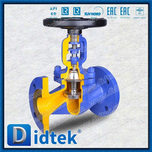 Din Bellow Globe Valve-DN50 1.0619 Bouche de roue à main