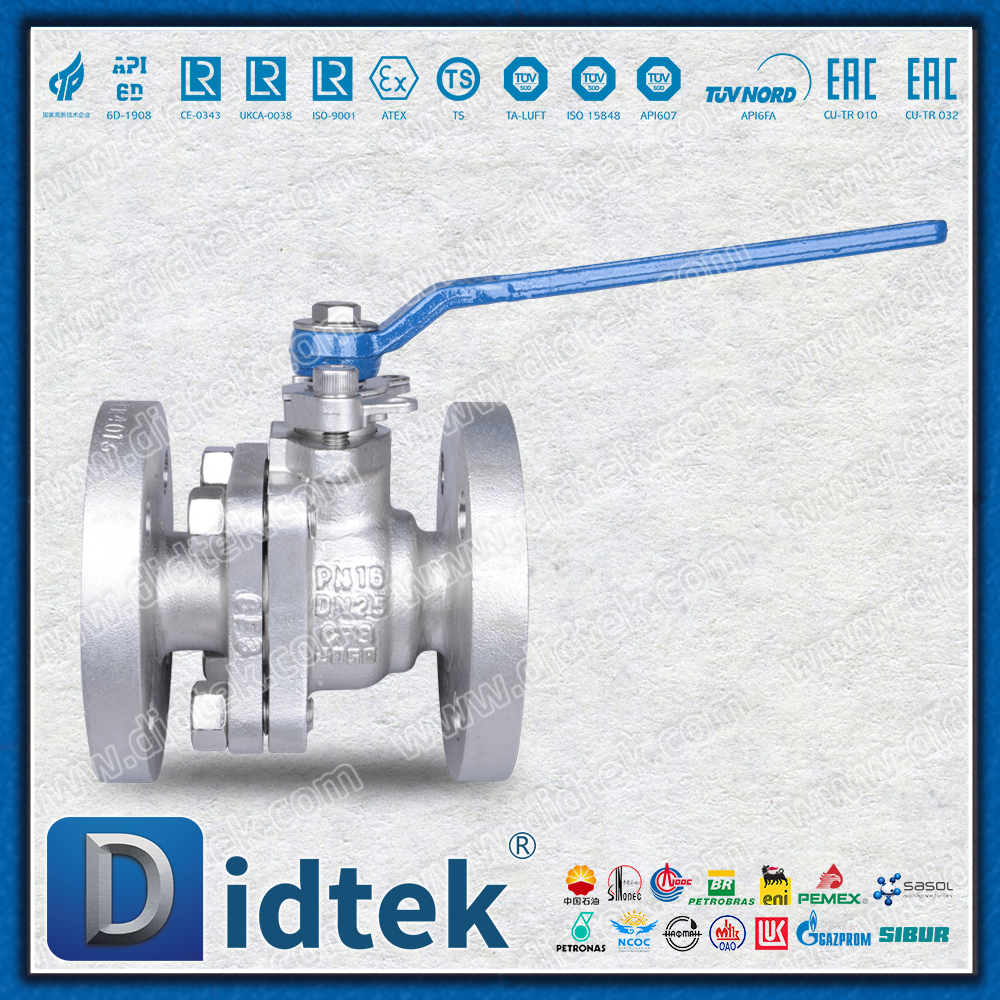 Tige flottante posée par métal d'acier inoxydable DIN/EN anti-éruption de robinet à tournant sphérique