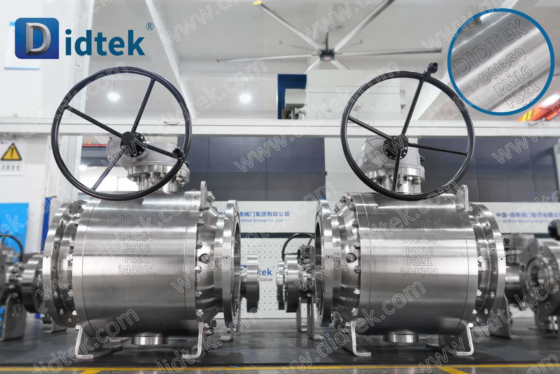 B-51 DIDTEKFTBV - Robinet &agrave; bille &agrave; tourillon SS321 avec test de vide