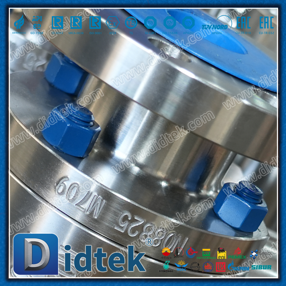 Didtek Necking Double-Direct Lip Special Alliage Inconel 825 Tourillon Ball Valve