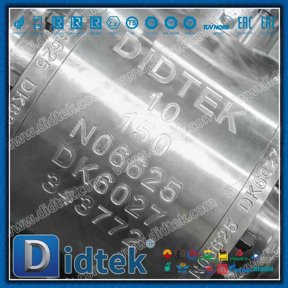 Inconel Alloy625 joint à lèvre Elgiloy tourillon robinet à tournant sphérique