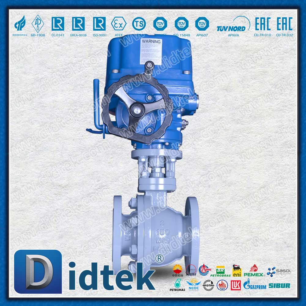 Robinet à tournant sphérique électrique anti-déflagrant d'ATEX 200℃ de COUP D'OEIL de moteur électrique Seat