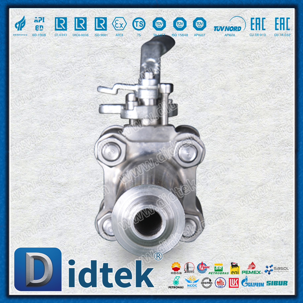 Valve en acier forgée de connexion d'extension F304 de 3 morceaux avec le dispositif de verrouillage