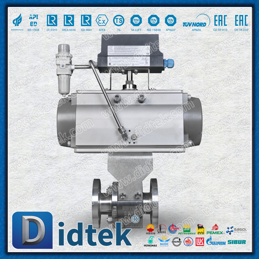 Robinet à tournant sphérique pneumatique Didtek F316L