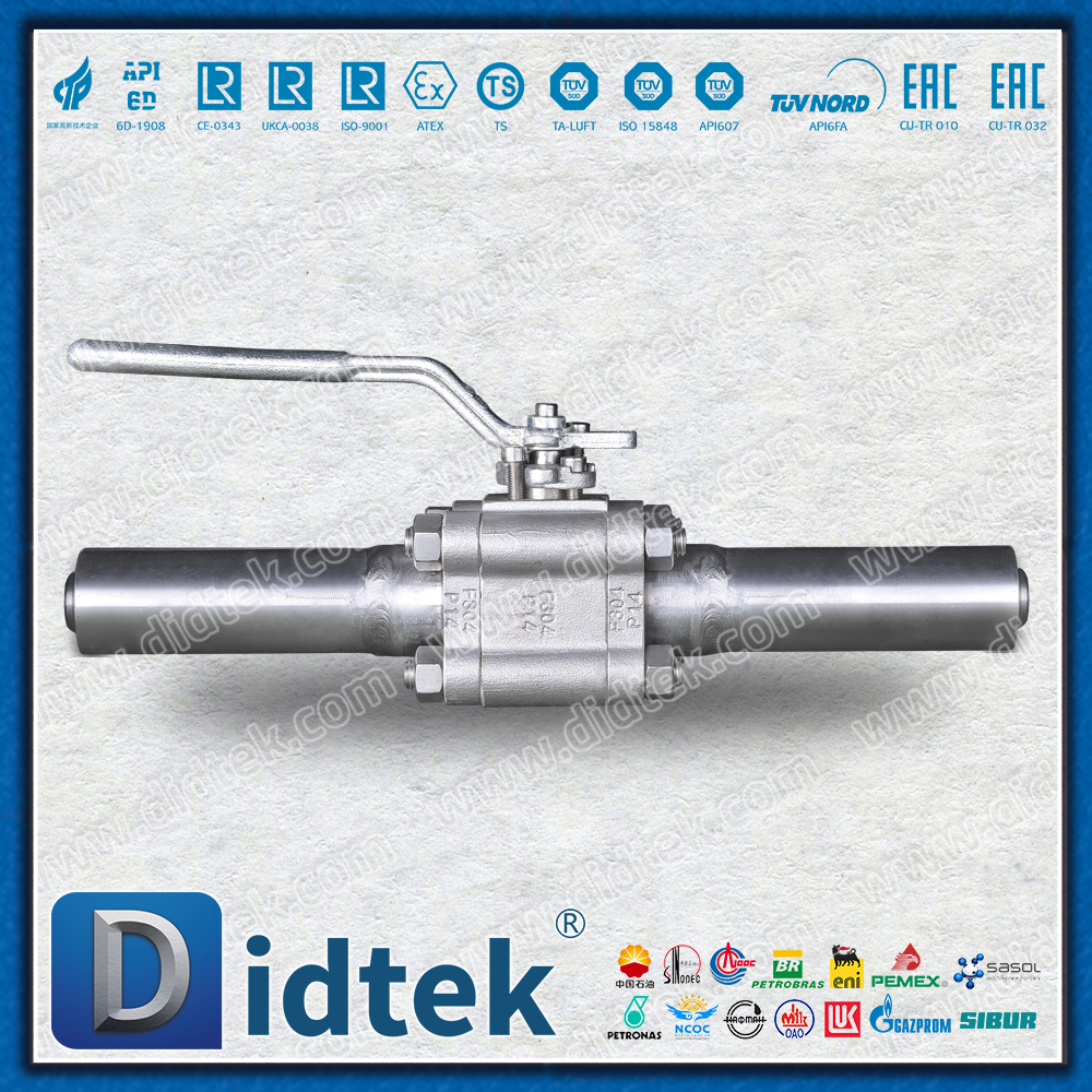 Valve en acier forgée de connexion d'extension F304 de 3 morceaux avec le dispositif de verrouillage