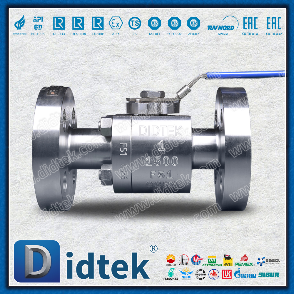 Robinet à bille flottant forgé haute pression RF duplex en acier inoxydable Class1500 F51