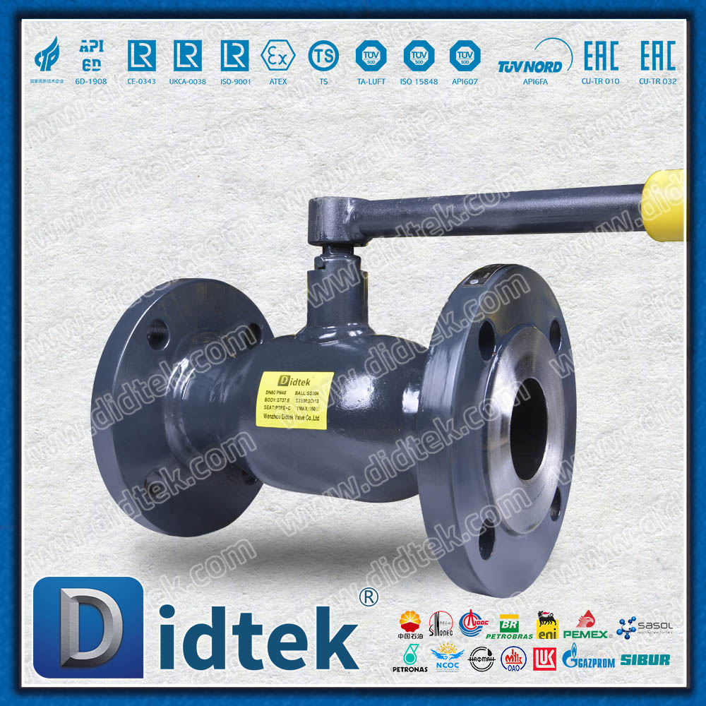 Robinet à bille entièrement soudé en acier inoxydable SS304, joint souple PTFE ST37.8