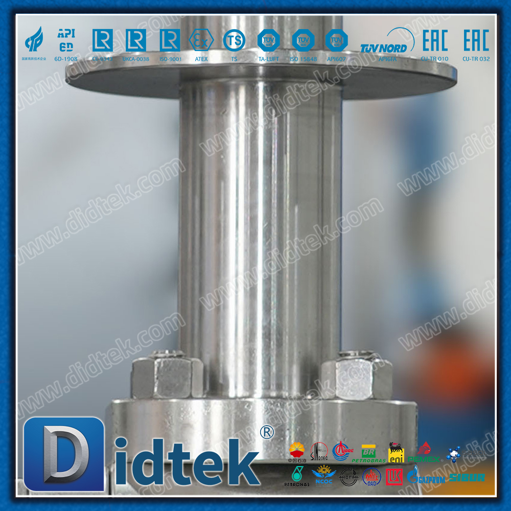 Didtek F316 robinet à tournant sphérique cryogénique à bride actionné par levier manuel en acier inoxydable