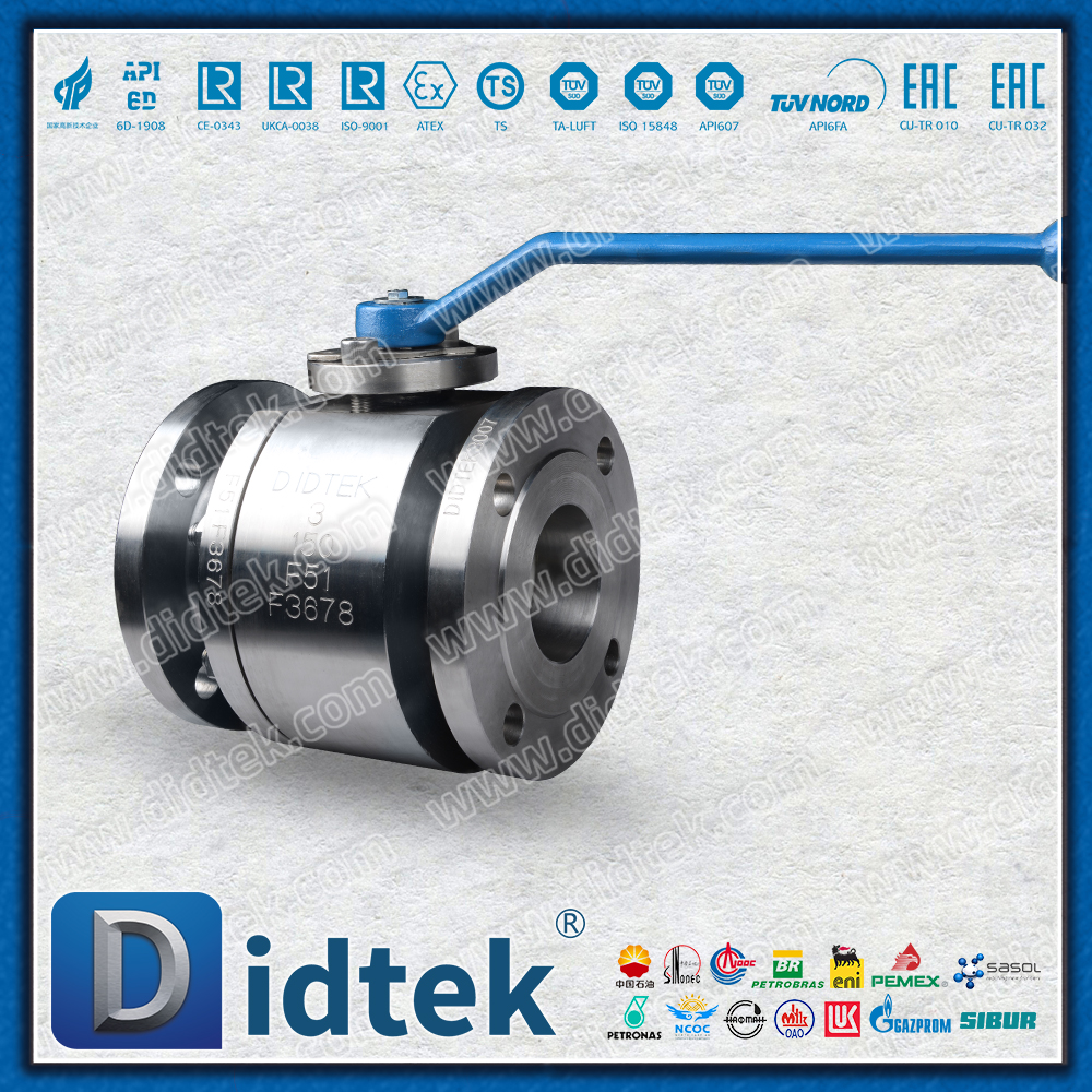Actionneur pneumatique à double effet duplex F51 en acier inoxydable, robinet à tournant sphérique flottant forgé à siège métallique