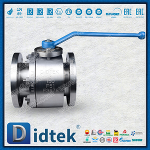 Actionneur pneumatique à double effet duplex F51 en acier inoxydable, robinet à tournant sphérique flottant forgé à siège métallique