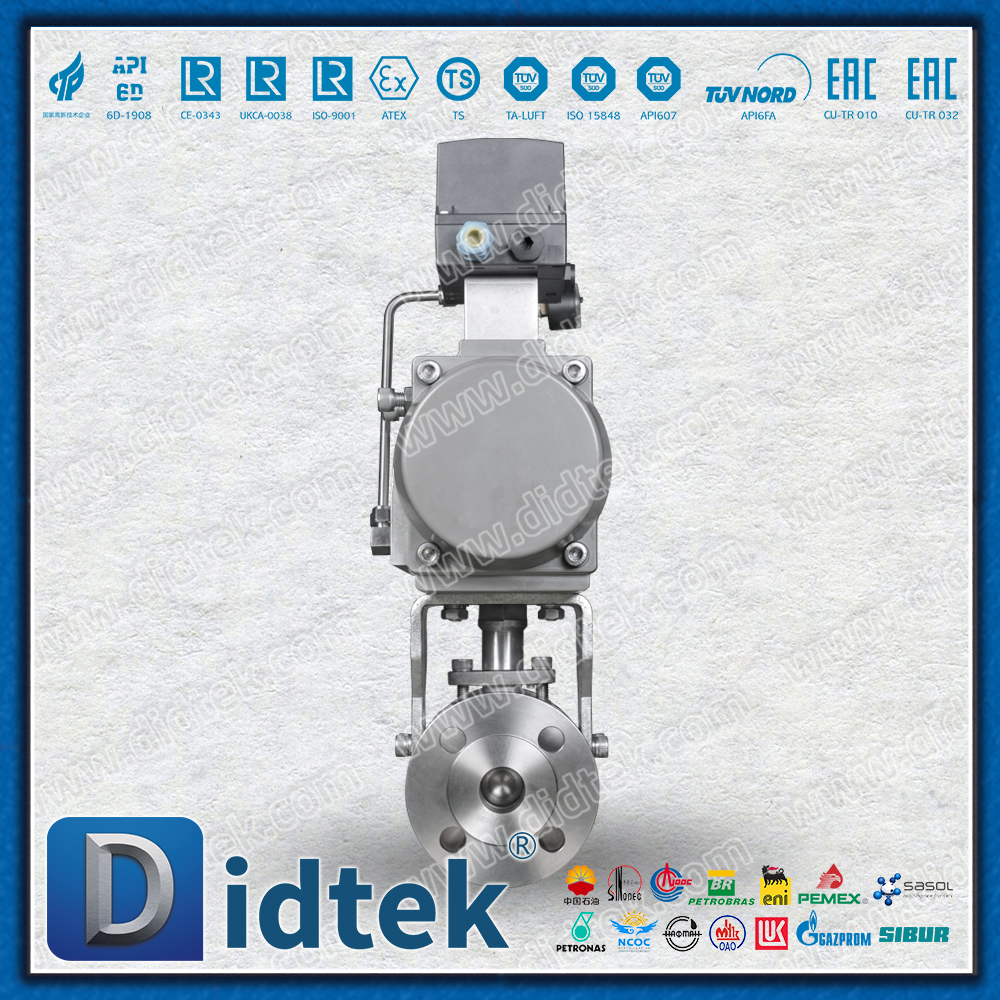 Robinet à tournant sphérique pneumatique Didtek F316L