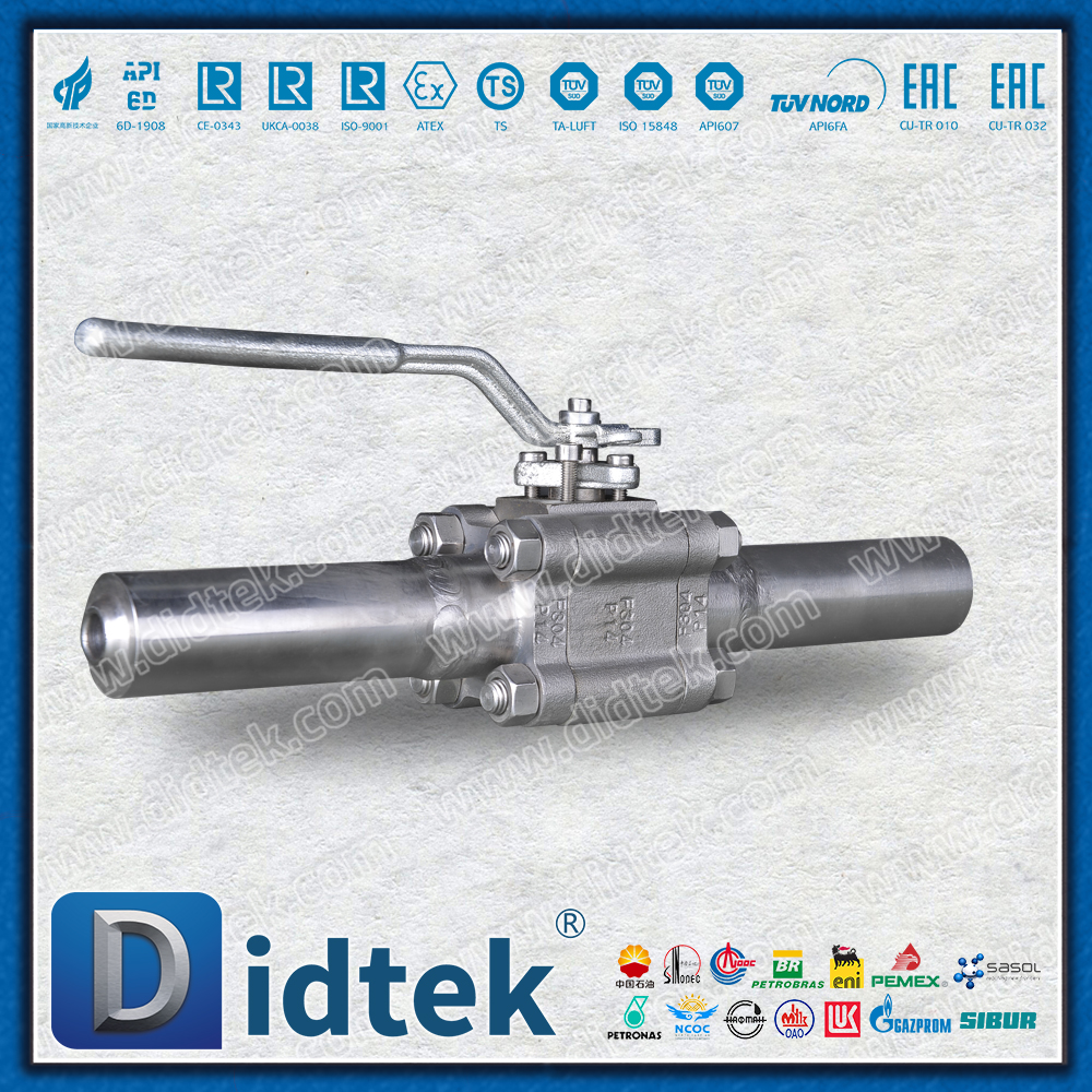 Valve en acier forgée de connexion d'extension F304 de 3 morceaux avec le dispositif de verrouillage