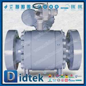 Robinet à tournant sphérique électrique d'Auma monté par tourillon d'ingénierie marine d'ESD pour le gaz à haute pression