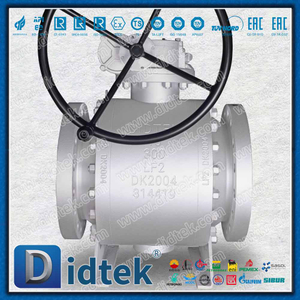 Robinet à tournant sphérique de tourillon de corps de trois morceaux de LF2 avec le cachetage excité par ressort