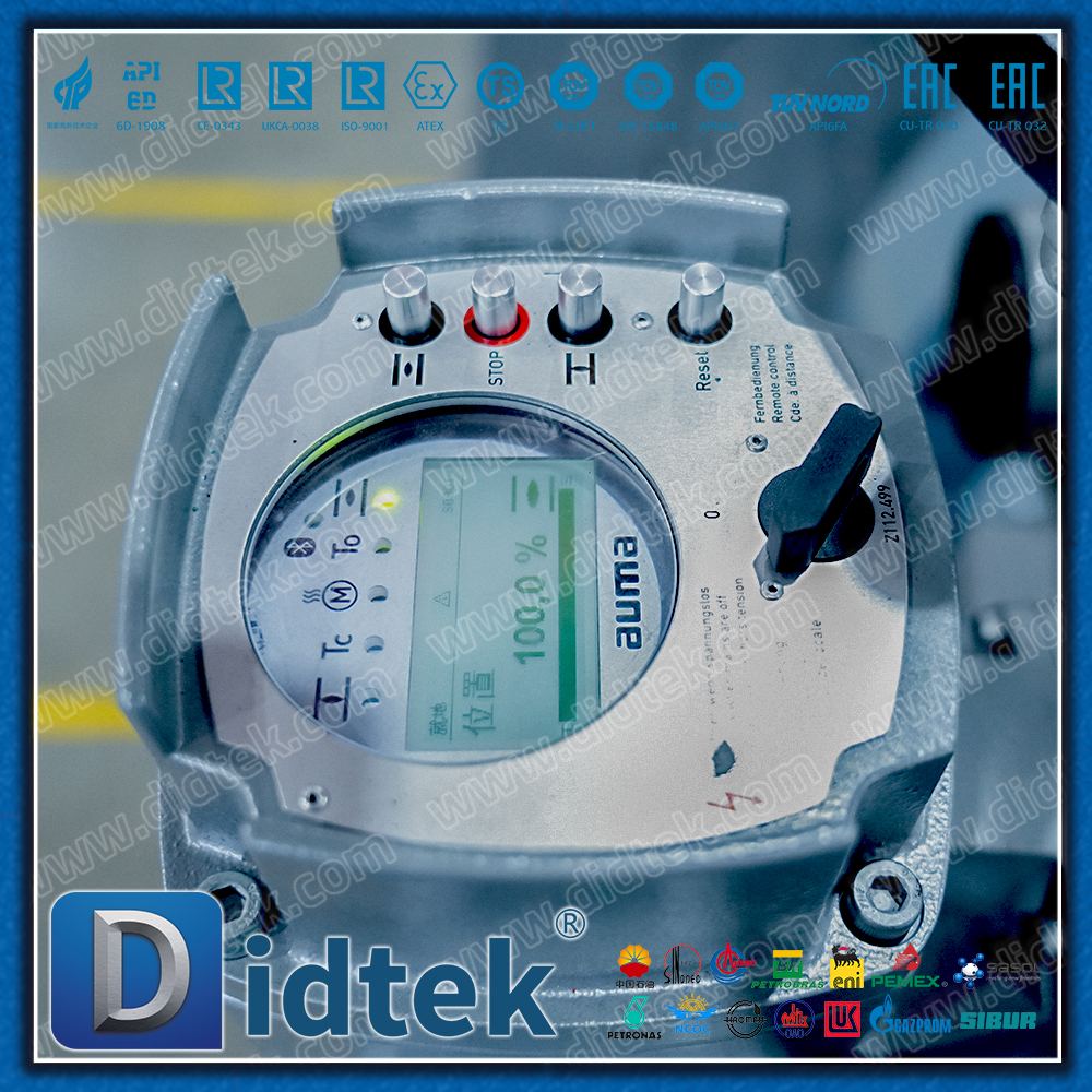 Robinet à tournant sphérique électrique d'Auma monté par tourillon d'ingénierie marine d'ESD pour le gaz à haute pression