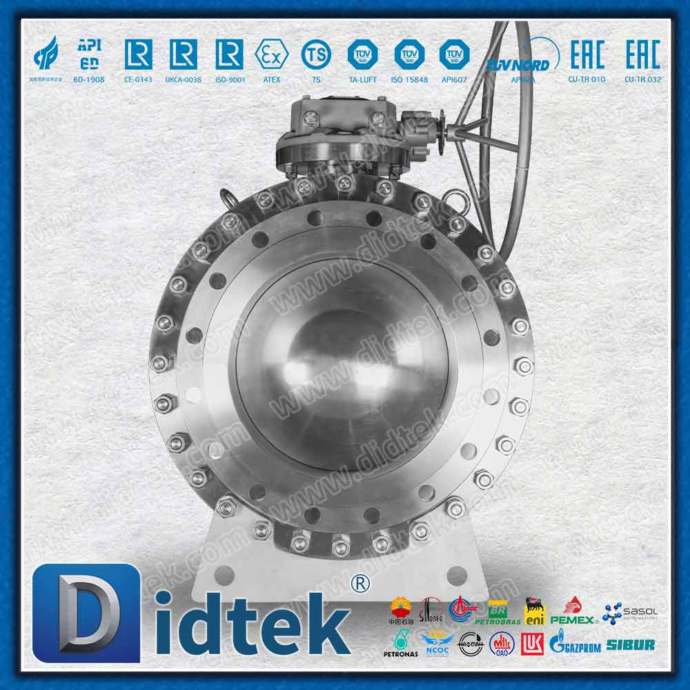 Robinet à bille à tourillon PTFE Elgiloy Marine Engineering FPSO F316
