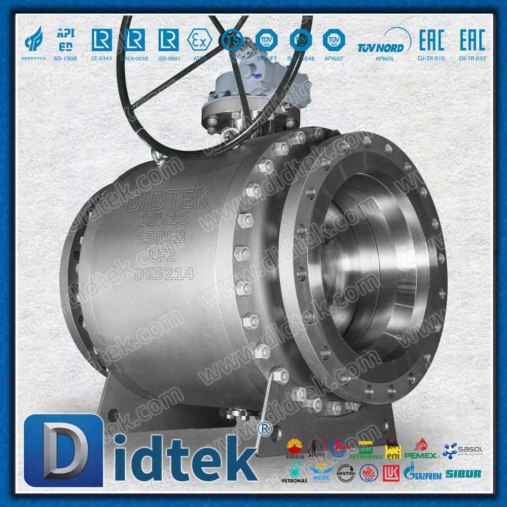 LF2 + Inconel 625 Overlay avec robinet à tournant sphérique à tourillon à joint à lèvres en PTFE Elgiloy